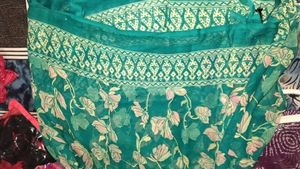 Beautiful Green Floral Saree