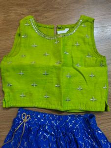 Vibrant Blue Lehenga Choli Set with Dupatta