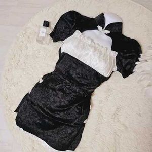 Black &amp; White Cheongsam Dress