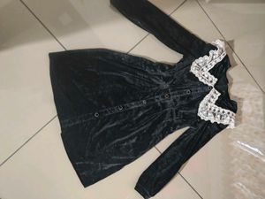 Black Velvet Mini Dress