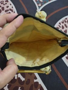 Embroidered Clutch Bag with Beaded Handle