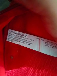 Unisex Orginal Calvin Klein Jeans Red Belt Bag