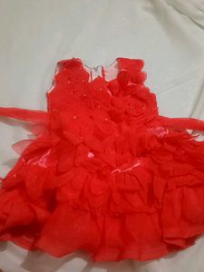 Red Floral Baby Dress