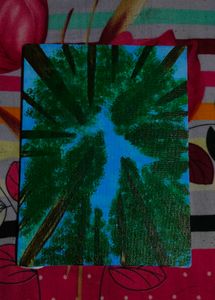 Forest Sky Acrylic Painting