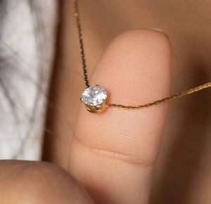 Delicate Solitaire Necklace