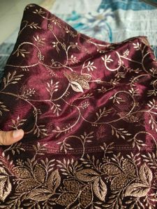 Embroidered Silk Saree