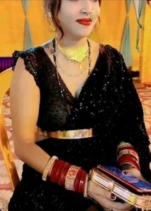 😱Model Trending Beautiful Black Saree 💕