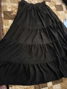 Tiered Black Skirt with kurti