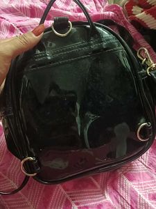 Black Backpack with Bow