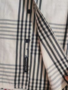 Men's Black &amp; White Checked Altheory Shirt