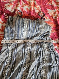 Chic Blue Striped Maxi Dress