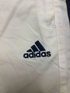 Adidas White Striped Capris