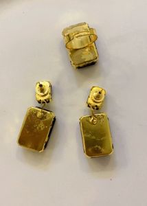 New Combo of  Black Gemstone Earrings and Rin