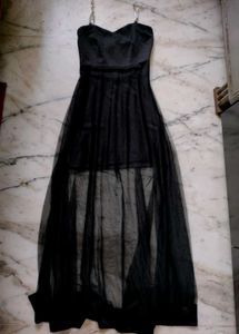 Y2k Black Prom Dress With Sequin Straps