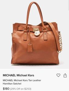 Michael Kors Hamilton Soft Leather Bag