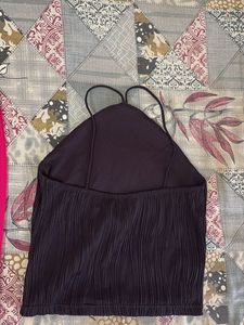 Chic Black Halter Top &amp; Hot Pink Pants Set