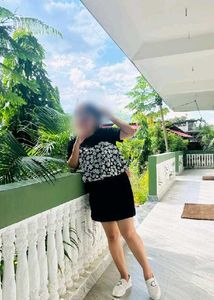 Cute Black & White Floral Peplum dress