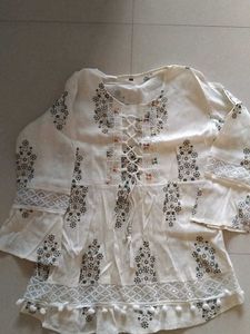 Printed White Top