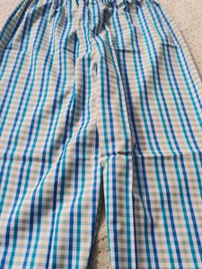 Checkered Casual Pants with Ties