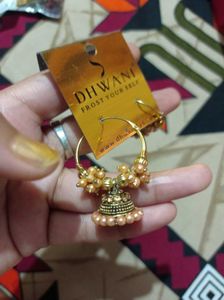 Beautiful Pearl &amp; Jhumka Earrings