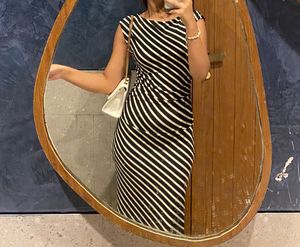Striped long fitted Dress