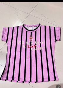 Striped Coffee Graphic T-Shirts (Set of 2)