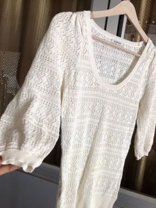 Cream Textured Knit Top☁️🎗️