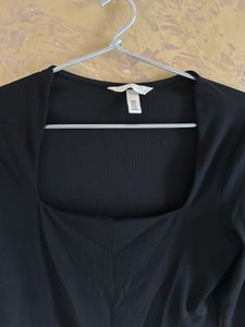 Chic Square Neck Long Sleeve Top