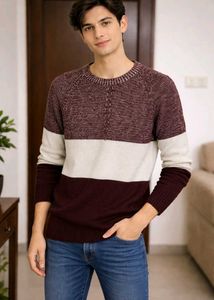 Color Block Pullover Sweater