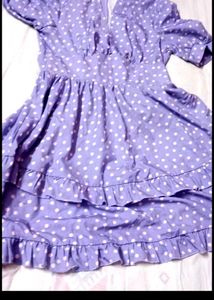 Purple Polka Dot Skater Dress