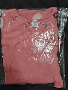 Stylish Pink Smocked Sleeve Top XL
