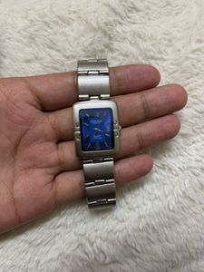 Omax Blue Dial Watch with Casio Strap