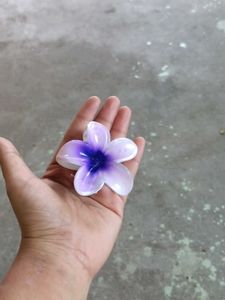 Purple Flower Hair Clip
