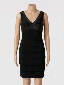 Elegant Black Embellished Dress