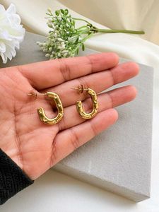 Gold Star Hoop Antiturnish Earrings