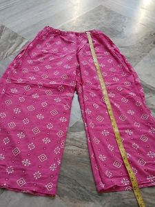 Pink Printed Palazzo Pants