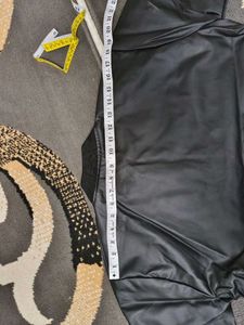 Women's Black Faux Leather Stylish Jacket