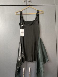 faux leather knotted bodycon dress