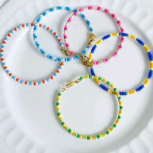 Colorful Beaded Bracelets Set 5