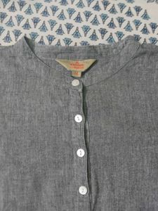 Gray Button-Down  Kurta