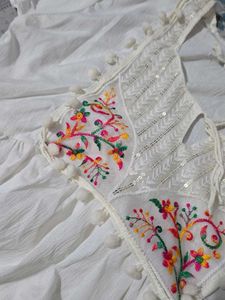 Embroidery White Top