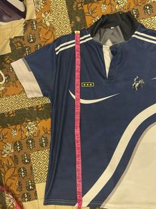 Men's Blue &amp; White Sporty Polo Shirt
