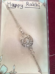 Elegant Silver Rakhi Bracelet