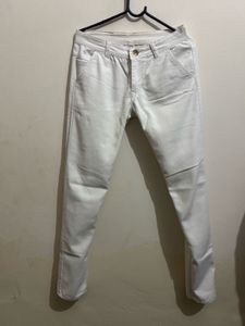 Stylish White Casual Pants