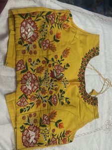 Embroidered Yellow Blouse