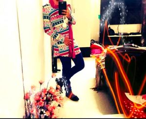 Colorful Long Sleeve Mini Dress