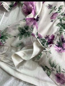 Vintage Floral Ruffle Blouse top🎀🌸