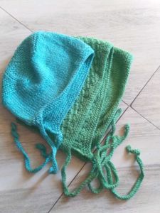 Hand-knitted Baby Hats - Set of 3