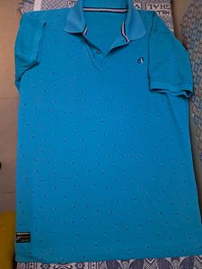 AQUA BLUE MEN T-shirt With Prints