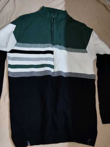 Color Block Half-Zip Sweater